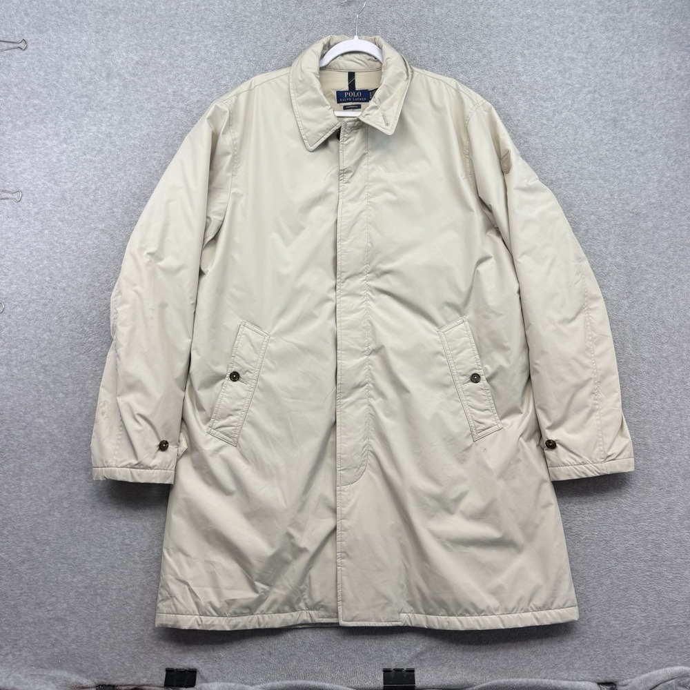 Polo Ralph Lauren Performance Car‎ Coat Mens XL  Tan Water Repellent Packable